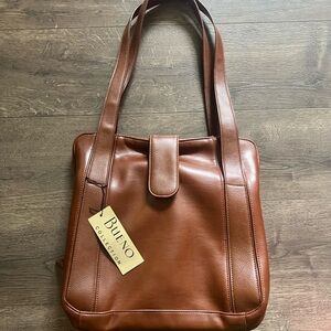 NWT Bueno Collection Genuine Leather Brown Leather Bag